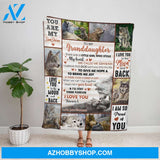 Personalized Blanket, Wolf Grandma Letter To My Granddaughter I Love You Forever & Always My Sunshine Soft Fleece Blanket