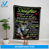 Personalized Blanket, Wolf Pink Roses Mom Letter To My Daughter You Will Always Be My Baby Girl Soft Fleece Blanket