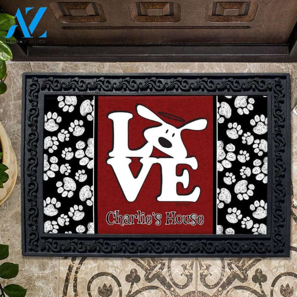 Personalized Bolo Love Dog is Good Doormat - 18" x 30"