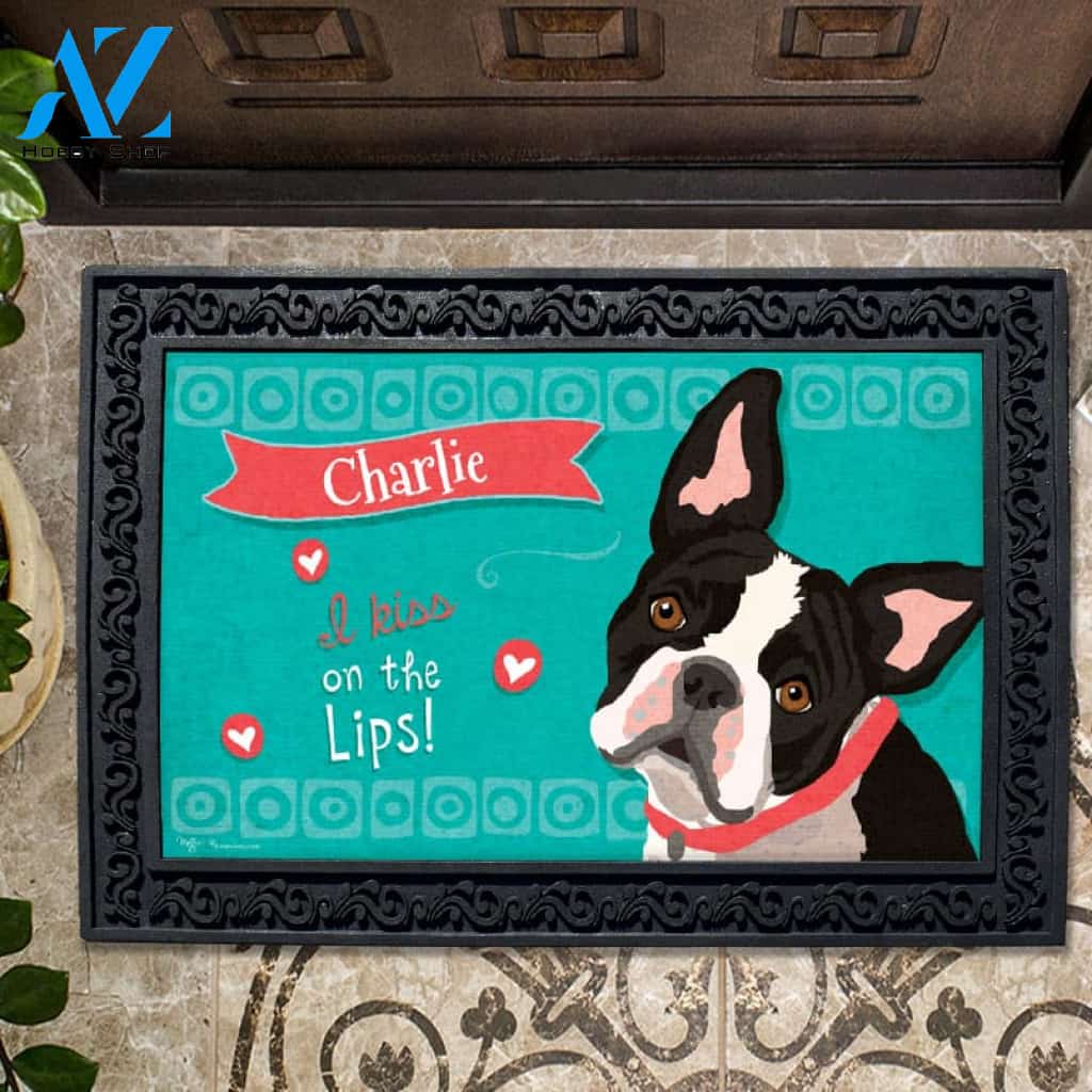 Personalized Boston Terrier Doormat - 18" x 30"