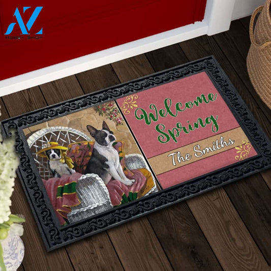 Personalized Boston Terrier Patio Gems Doormat - 18" x 30"