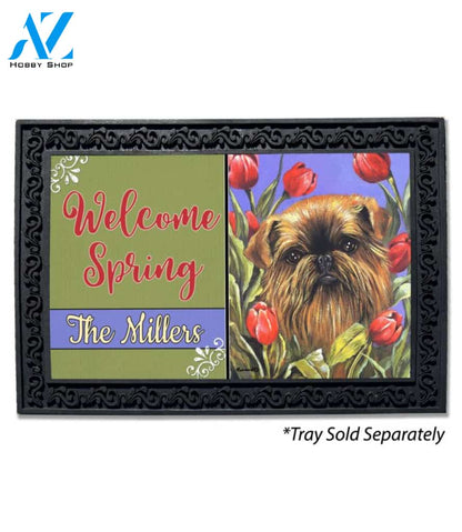 Personalized Brussells Griffon Peek A Boo Doormat - 18" x 30"