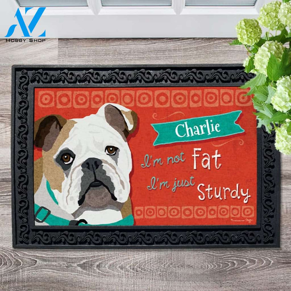 Personalized Bulldog Doormat - 18" x 30"
