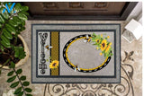 Personalized Bumble Bees & Sunflowers Insect Doormat Indoor and Outdoor Doormat Entrance Rug Sweet Home Decor Housewarming Gift Gift for Bee Lovers Insect Lovers Gift Idea