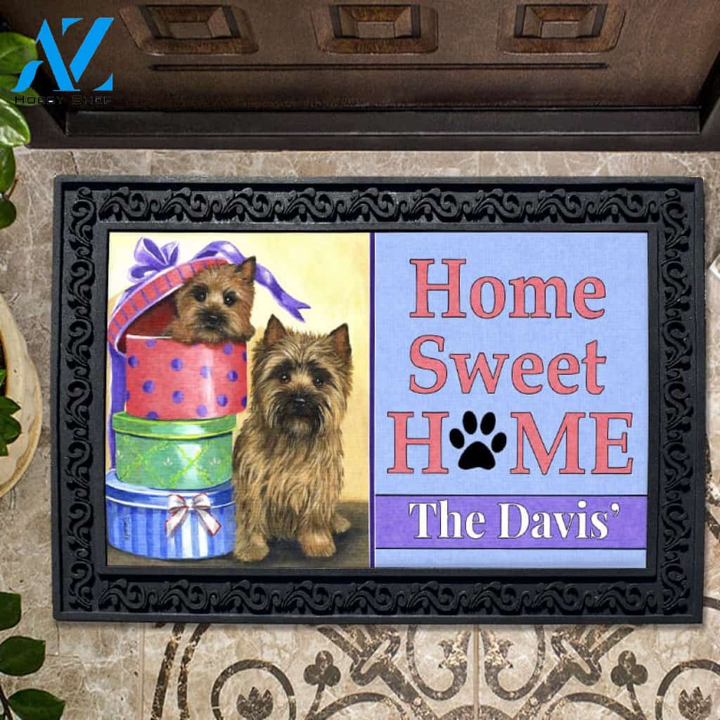 Personalized Cairn Terrier Boudoir Boxes Doormat - 18" x 30"