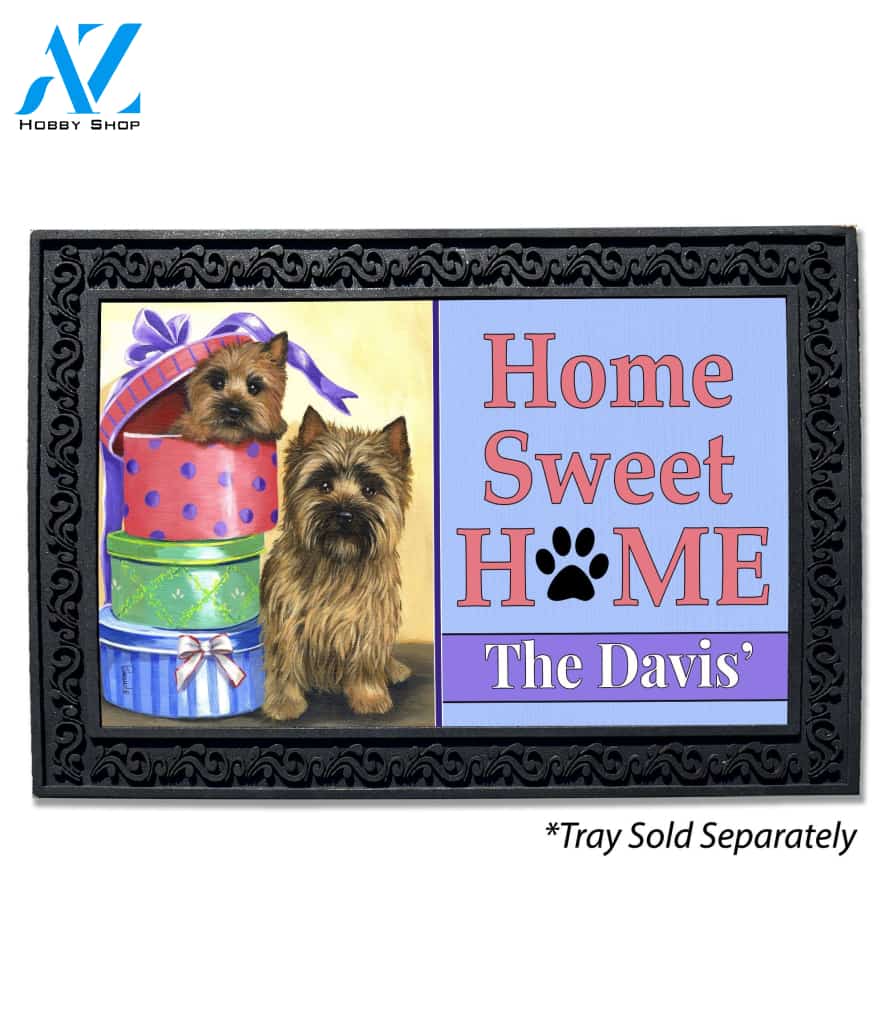 Personalized Cairn Terrier Boudoir Boxes Doormat - 18" x 30"