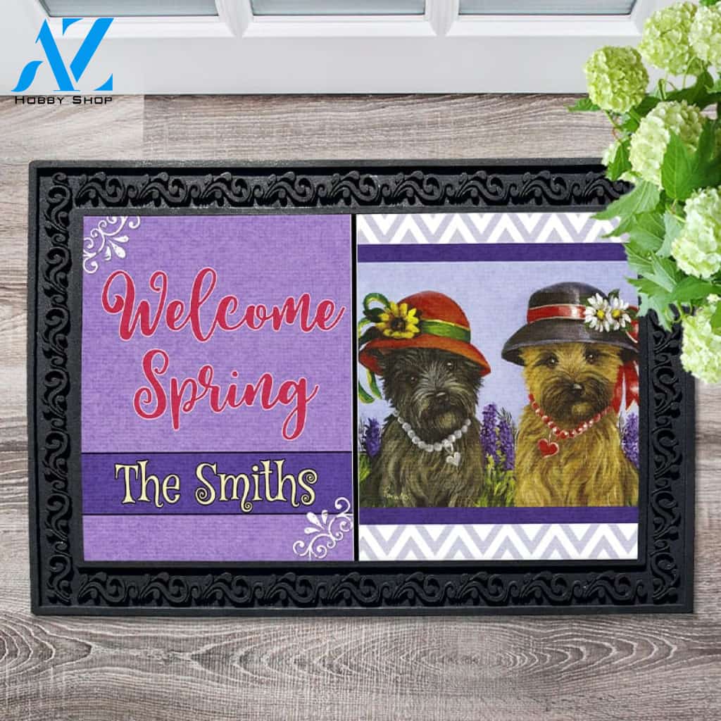 Personalized Cairn Terrier Sisters Doormat - 18" x 30"