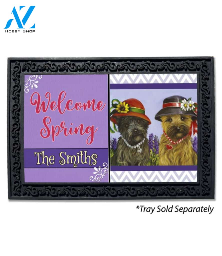 Personalized Cairn Terrier Sisters Doormat - 18" x 30"