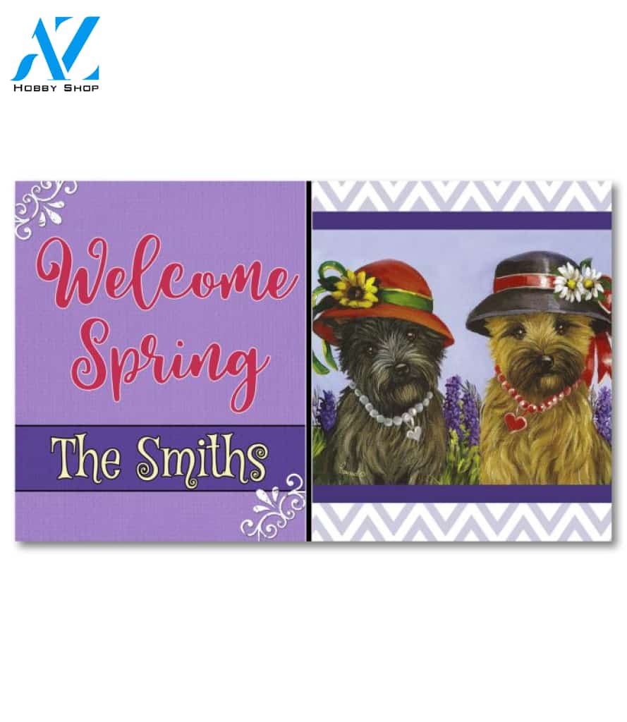 Personalized Cairn Terrier Sisters Doormat - 18" x 30"