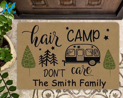 Personalized Camper Doormat, Family doormat, Camp rug decor, Housewarming Gift, Custom doormat, Personalized welcome mat, Camper mat indoor