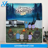 Personalized Camping Blanket - Parents Up to 9 kids and up to 2 pets - 3KFOG2