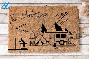 Personalized Camping Doormat-Custom RV Door Mat-Coir Welcome Mat For A Campsite-Camping Gift-Welcome Door Mat-Gift for Camping Lover