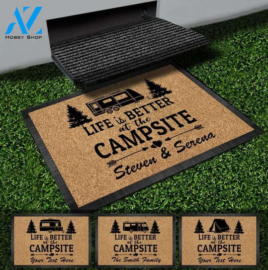 Personalized Camping Doormat, camping name doormat, camping gift, door mat, custom name - camp mat custom, door mat custom