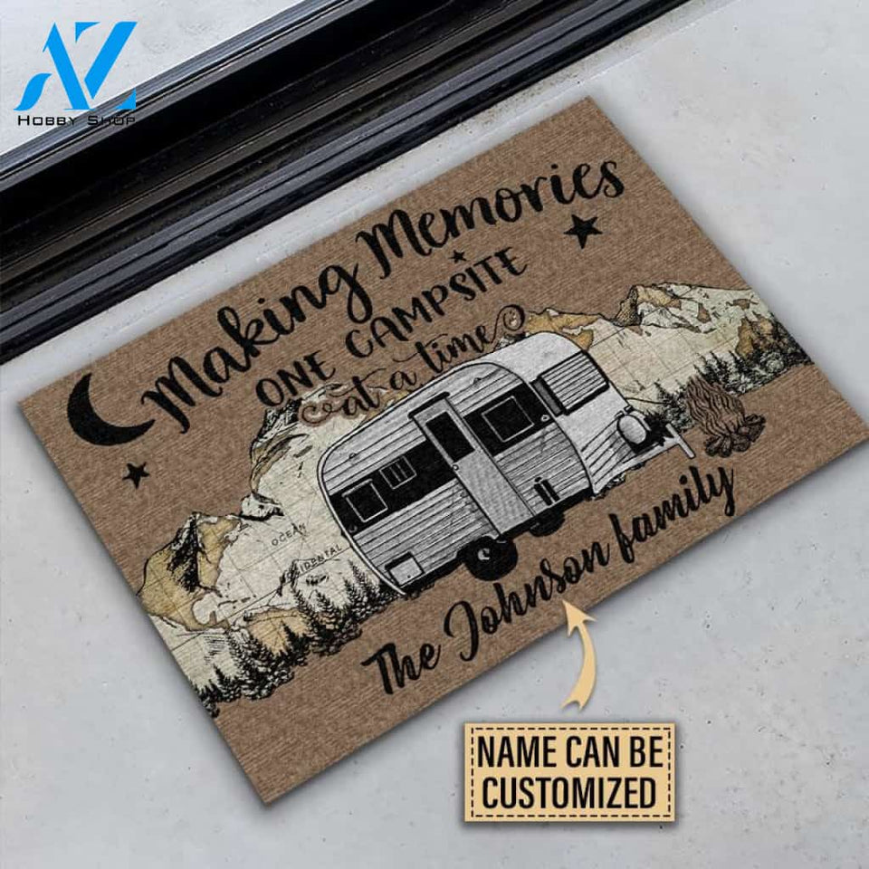 Personalized Camping Making Memories Customized Doormat