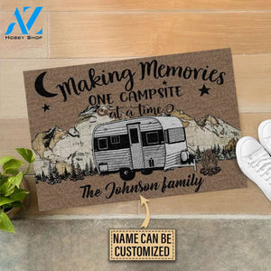Personalized Camping Making Memories Customized Doormat