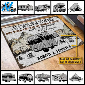 Personalized Camping Map My Queen Customized Doormat, Home Decor, Perfect Personalized Doormat For Your House