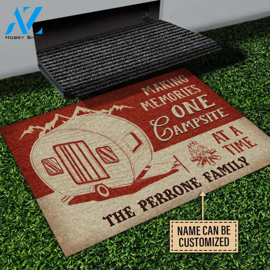 Personalized Camping One Campsite At A Time Customized Doormat