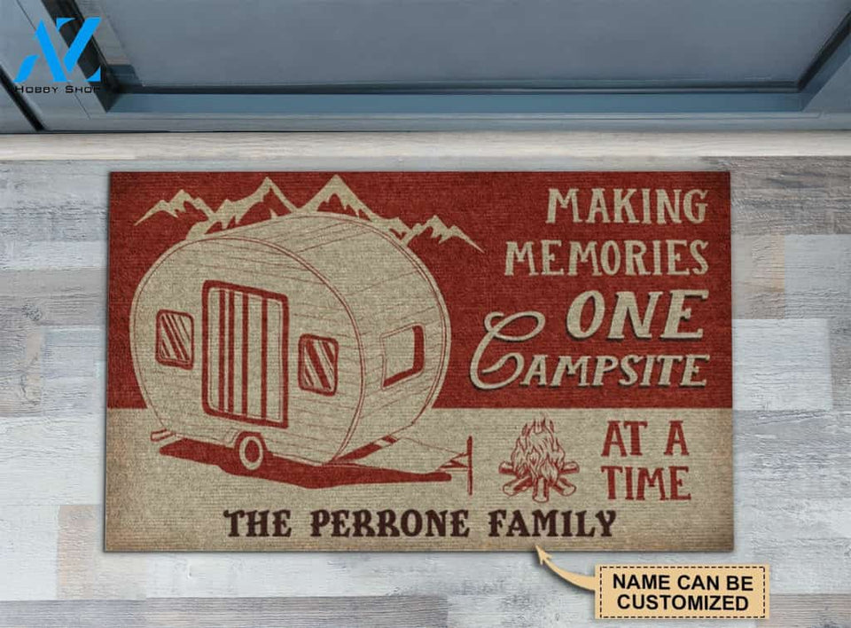 Personalized Camping One Campsite At A Time Customized Doormat | Welcome Mat | House Warming Gift