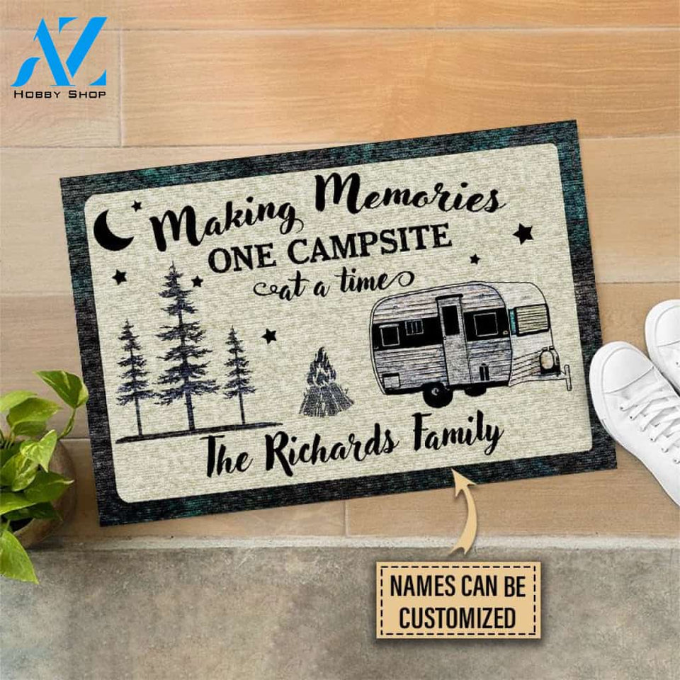 Personalized Camping One Campsite Customized Doormat
