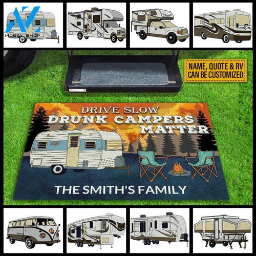 Personalized Camping Retro Making Memories Custom RV Quotes Customized Doormat | WELCOME MAT | HOUSE WARMING GIFT