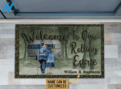 Personalized Camping Welcome Rolling Estate Customized Doormat