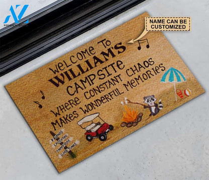 Personalized Camping Welcome To Campsite Customized Doormat