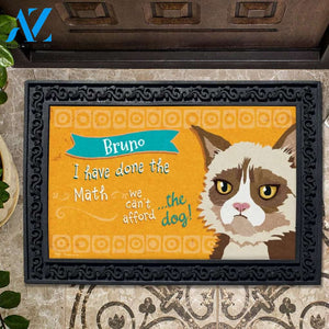Personalized Can't Afford the Dog Himalayan Cat Doormat - 18" x 30"