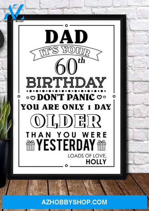 Personalized Canvas, 60TH BIRTHDAY Canvas And Poster, Wall Decor Visual Art, Gift Father's Day