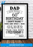 Personalized Canvas, 60TH BIRTHDAY Canvas And Poster, Wall Decor Visual Art, Gift Father's Day