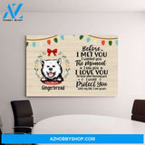Personalized Canvas, Before I Met You, Christmas Theme, Christmas Gift for Dog Lovers