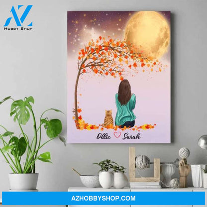 Personalized Canvas Cat Lover - Cat Mom Mother's Day Gifts - Up To 4 Cats