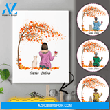 Personalized Canvas Cat Lover - Cat Mom Mother's Day Gifts - Up To 4 Cats