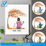 Personalized Canvas Cat Lover - Cat Mom Mother's Day Gifts - Up To 4 Cats