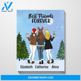 Personalized Canvas, Christmas Sisters, Custom Gift for Christmas