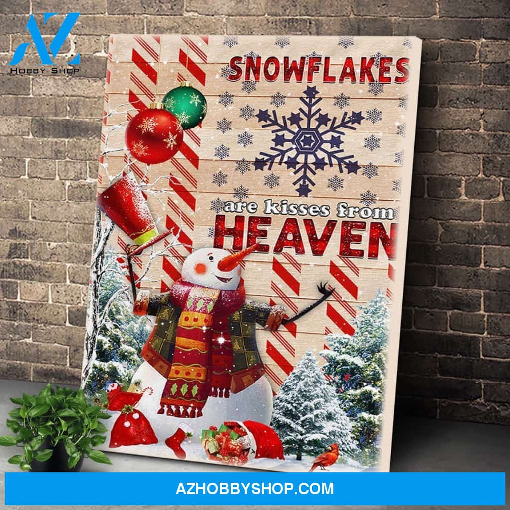 Personalized Canvas Christmas Snowman American Wall Art For Christmas Gift Canvas Wall Art
