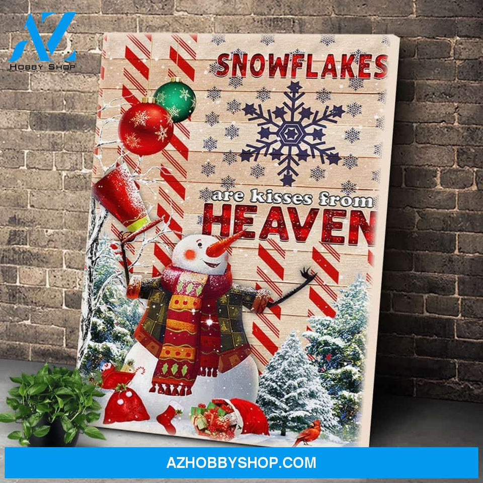 Personalized Canvas Christmas Snowman American Wall Art For Christmas Gift Canvas Wall Art