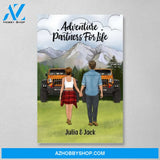 Personalized Canvas, Couple Holding Hands, Adventure Partners, Gift for Friends, Car Lovers