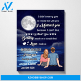 Personalized Canvas, Couple On The Beach At Night Gift for Husband Wife