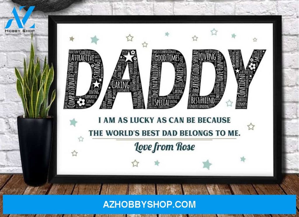 Personalized Canvas, DAD CHRISTMAS Canvas And Poster, Wall Decor Visual Art, Gift Father's Day
