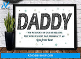Personalized Canvas, DAD CHRISTMAS Canvas And Poster, Wall Decor Visual Art, Gift Father's Day