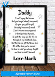Personalized Canvas, DAD CHRISTMAS Canvas And Poster, Wall Decor Visual Art, Gift Father's Day