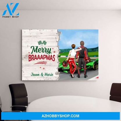 Personalized Canvas, Driving Partner For Life, Racing Couple, Christmas Theme, Christmas Gift For Couples, Racing Fans