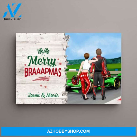 Personalized Canvas, Driving Partner For Life, Racing Couple, Christmas Theme, Christmas Gift For Couples, Racing Fans