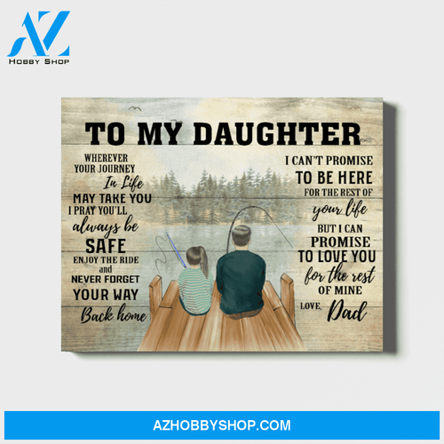 Personalized Canvas, Father and Daughter, Gift for Daughter from Dad