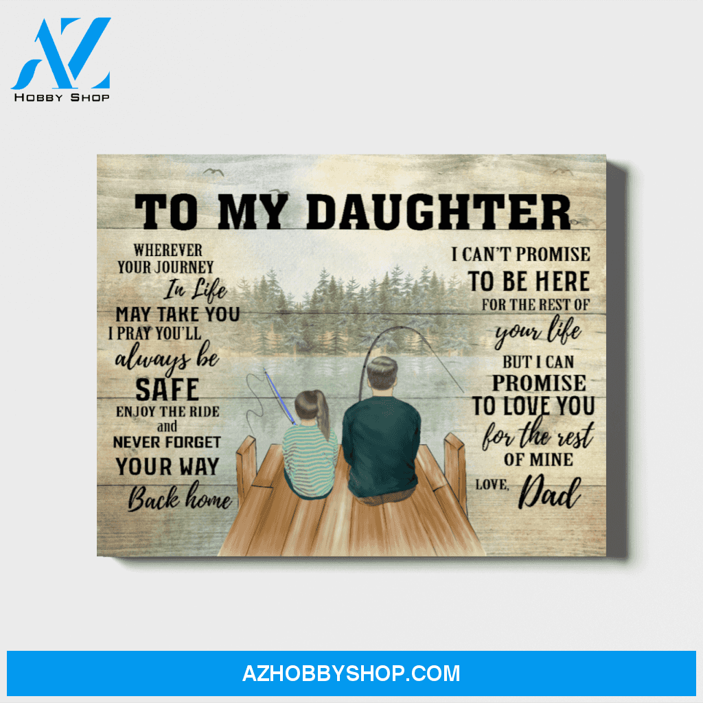 Personalized Canvas, Father and Daughter, Gift for Daughter from Dad