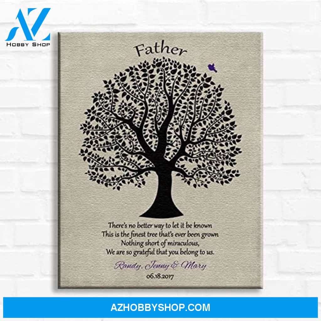 Personalized Canvas, Father Canvas And Poster, Wall Decor Visual Art, Gift Father's Day