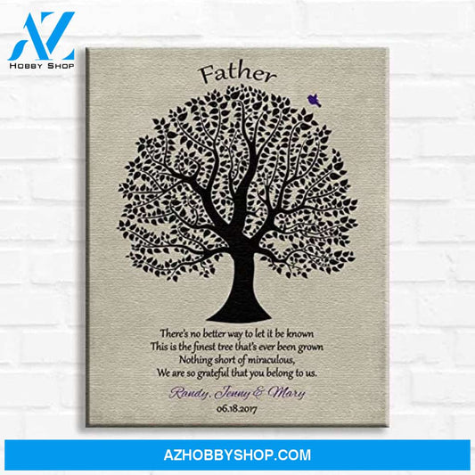 Personalized Canvas, Father Canvas And Poster, Wall Decor Visual Art, Gift Father's Day