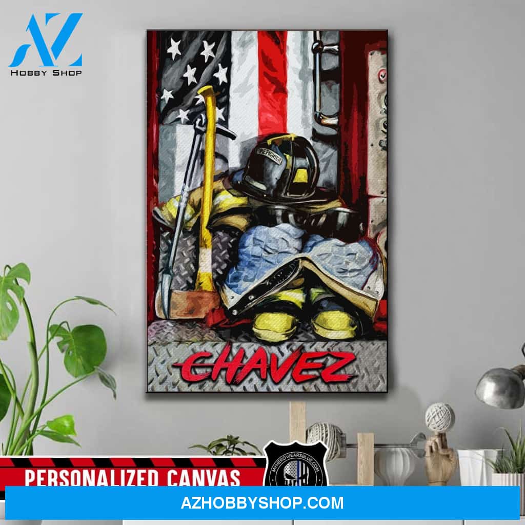 Personalized Canvas – Firefighter Things – Canvas