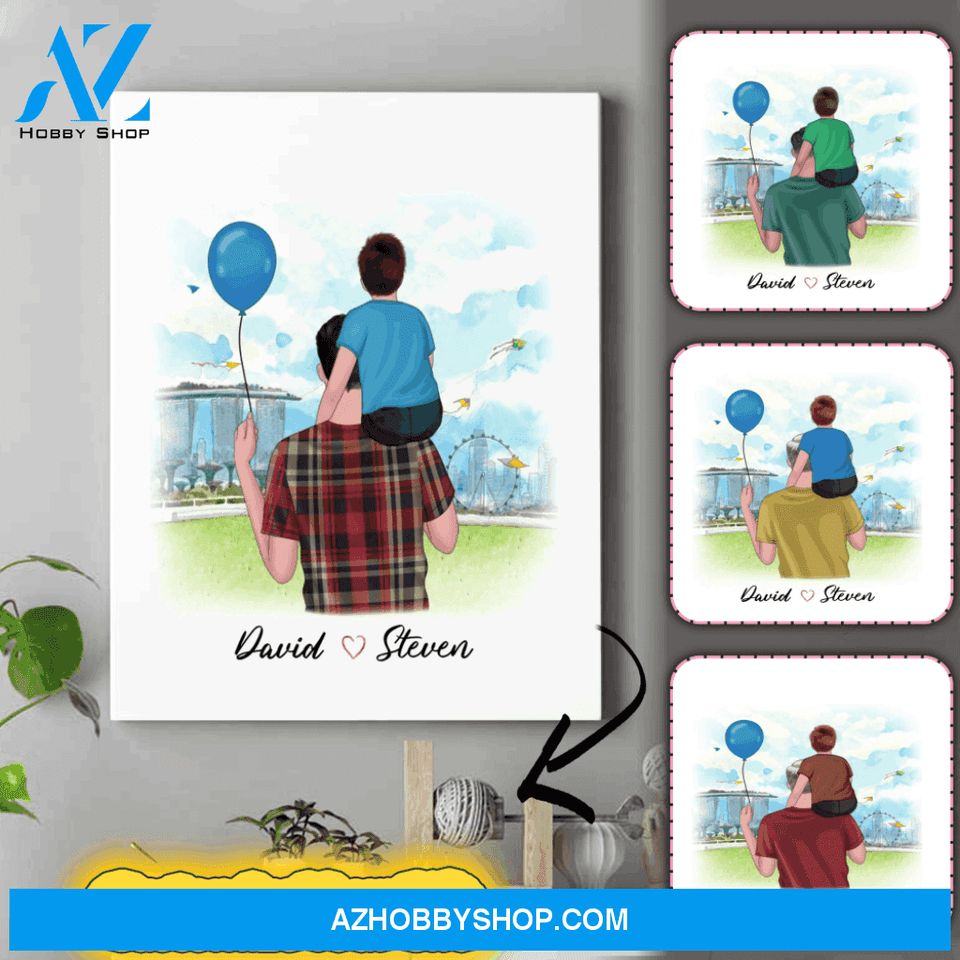 Personalized Canvas For Dad - Birthday Gifts For Dad From Son - Good Gifts For Dad