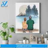 Personalized Canvas For Dad - Gift Ideas For Father - Up To 5 Daughters